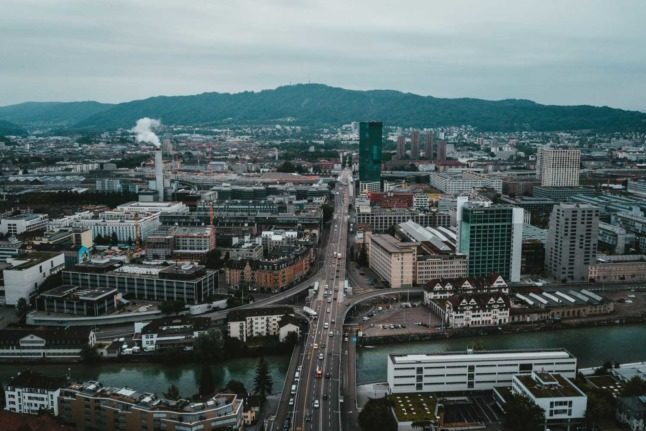 An aerial picture of Zurich's Rosengartenstrasse