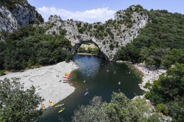 The famous arc of Ardèche - the French  département with the highest Covid incident rate.