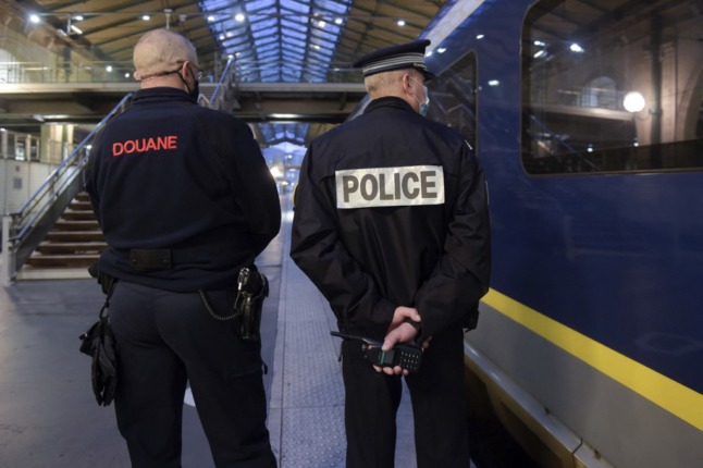 Police at Gare du Nord, Paris