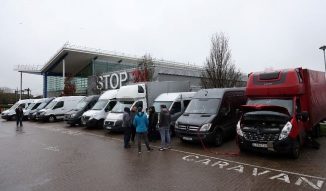 vans parked in UK 