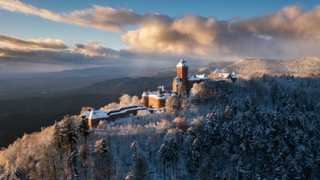 Haut-Koenigsbourg castle in Orschwiller, eastern France.