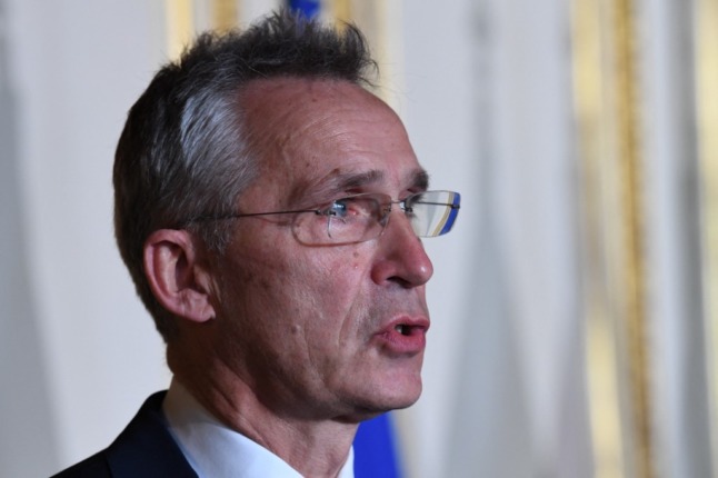 Pictured is NATO chief Jens Stoltenberg. 