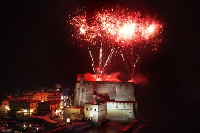 There won't be any New Year's Eve celebrations in Naples this year due to Covid restrictions. Photo by ANNA MONACO / AFP