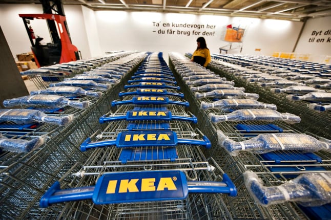 A file photo at Ikea in Aalborg, where 31 people stayed overnight during a snowstorm on December 1st 2021.