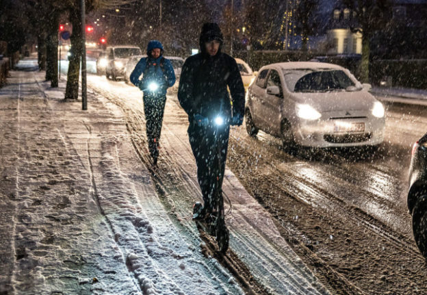 Morning traffic in Aalborg on December 1st 2021.