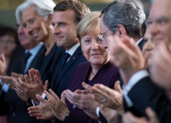 Macron, Merkel and Draghi