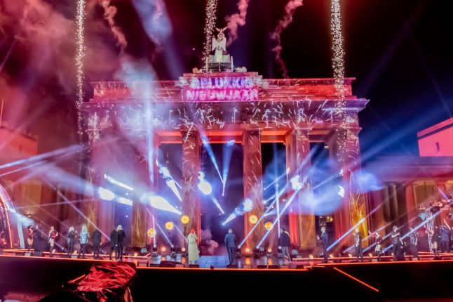 Broadcaster's ZDF's New Year show at Berlin's Brandenburg Gate on January 1st 2021.