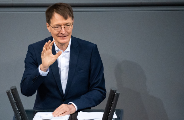 Health Minister Karl Lauterbach in the Bundestag
