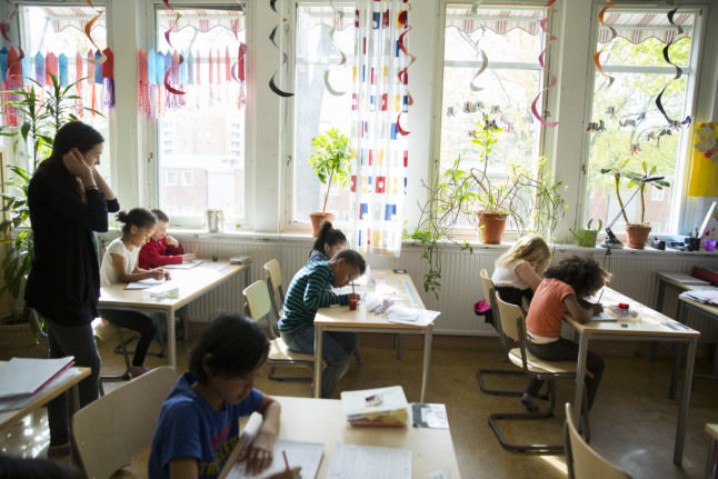 two children on a swedish farm