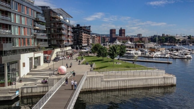 Pictured is Aker Brygge in Oslo. 