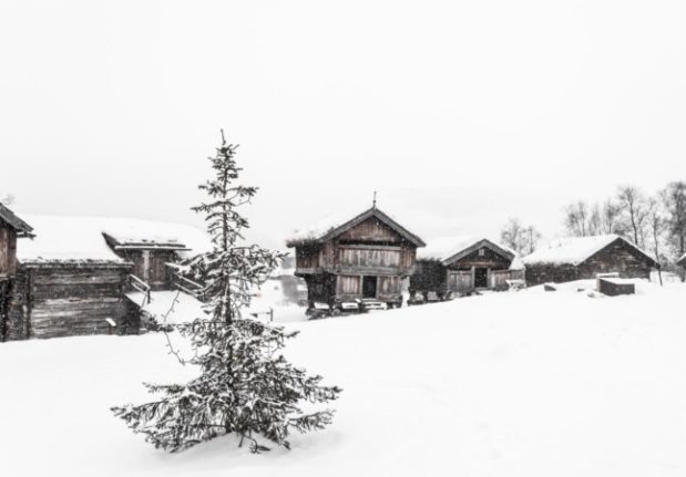 Pictured is a white Christmas in Geilo, south-east Norway. 