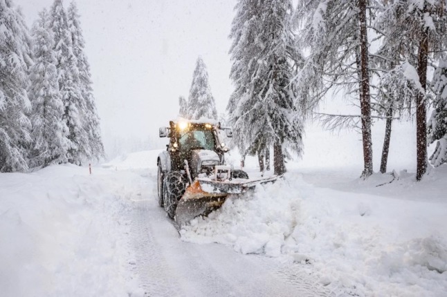 White Christmas is pretty but requires some muscle power. Photo by Johann GRODER/AFP