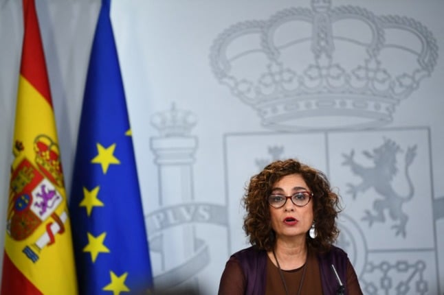 Spain's Tax Minister Maria Jesús Montero 