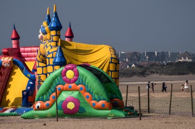 Police have opened an investigation to determine if the bouncy castle complied with safety rules. Photo: Joel Saget/AFP