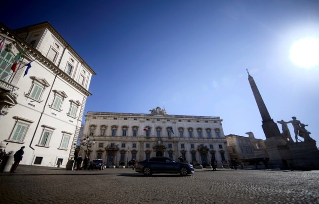 Italy's Presidential Quirinale palace in Rome.
