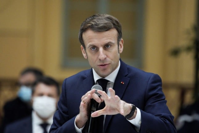 French President Emmanuel Macron announces new crime-fighting plans