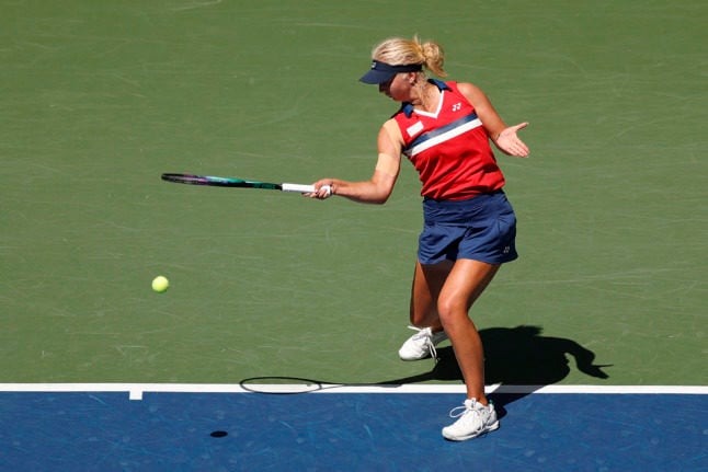 Denmark's Clara Tauson in action at the 2021 US Open. The Danish player plays her first match at this year's Australian Open on Tuesday.