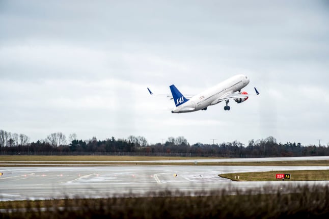 An aircraft taking off from Billund Airport. Vaccinated travellers will not be subject to Covid-19 entry testing or quarantine rules in Denmark from February 1st 2022.