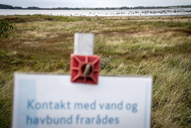 A file photo showing an area affected by PFOS pollution near Korsør in Denmark.