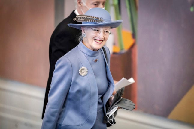 Denmark's Queen Margrethe at the country's parliament on January 14th 2022 as she marked her 50-year jubilee.