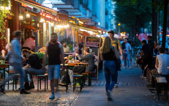 Bar in Berlin's Friedrichshain-Kreuzberg district, which has the highest incidence in the country.