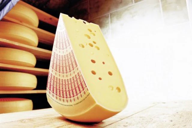 The Emmentaler – the only Swiss cheese that is full of holes. Photo by Switzerland Cheese Marketing