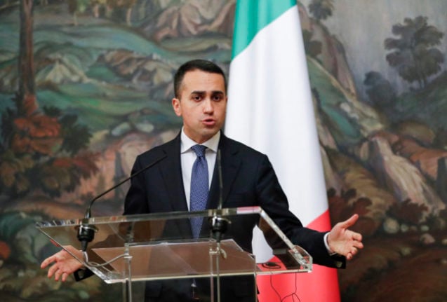 Italian Foreign Minister Luigi Di Maio on Sunday announced that Italy would immediately send €110 million to the Ukrainian government.