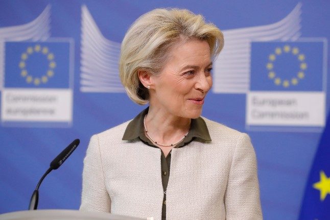 European Commission President Ursula von der Leyen on Sunday announces further measures to respond to the Russian invasion of Ukraine