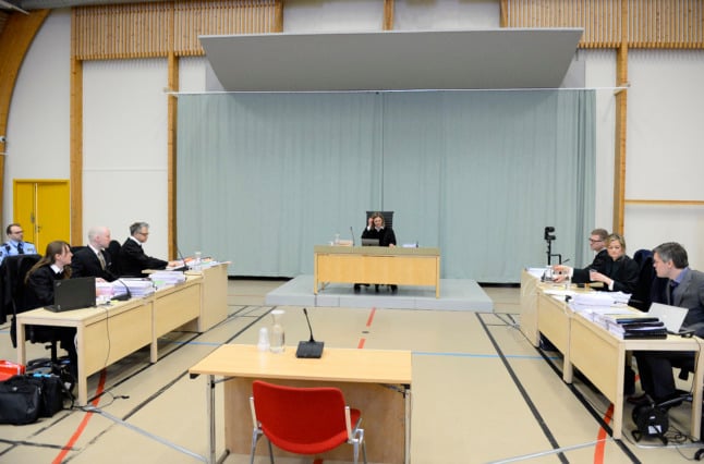 A 2016 file photo taken during an earlier court proceeding involving Norwegian far-right terrorist Anders Breivik.