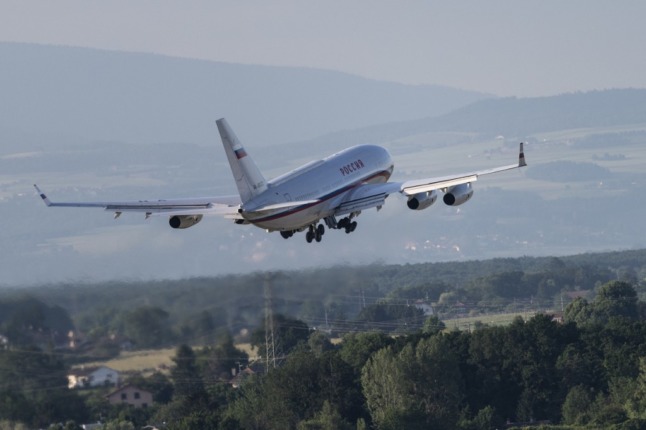 The Russian presidential plane Iljuschin Il-96. EU countries have banned Russian aircraft from their airspace.