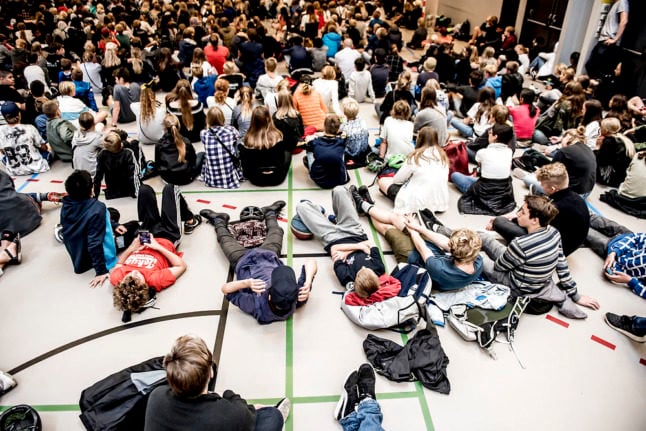 A file photo of Danish school students.