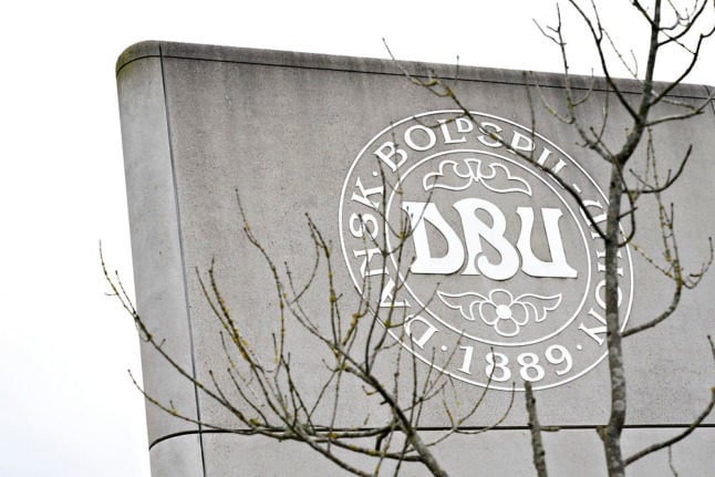 The Danish fotball association (DBU) logo
