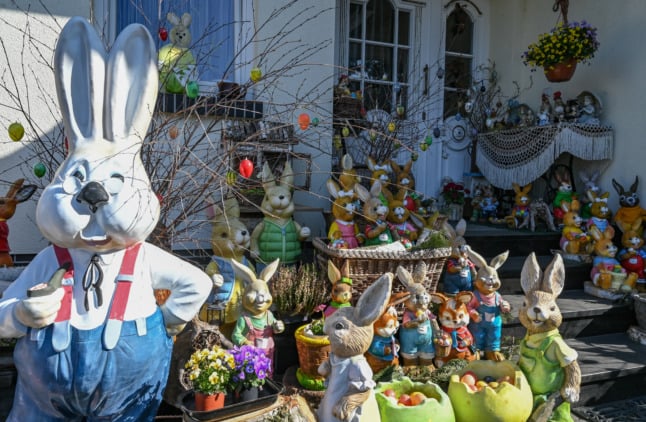 Easter bunny figurines in Brandenburg