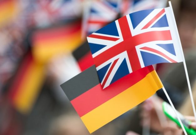 The German and British flag.