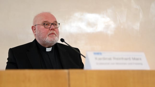 German Cardinal Reinhard Marx speaks at a press conference 