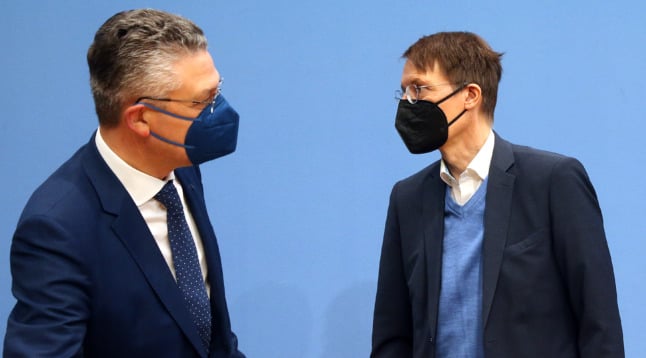 RKI chief Lothar Wieler and Health Minister Karl Lauterbach on Tuesday.