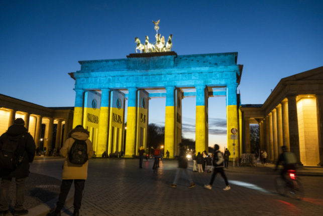 Brandenburger Tor Ukrainian Flag