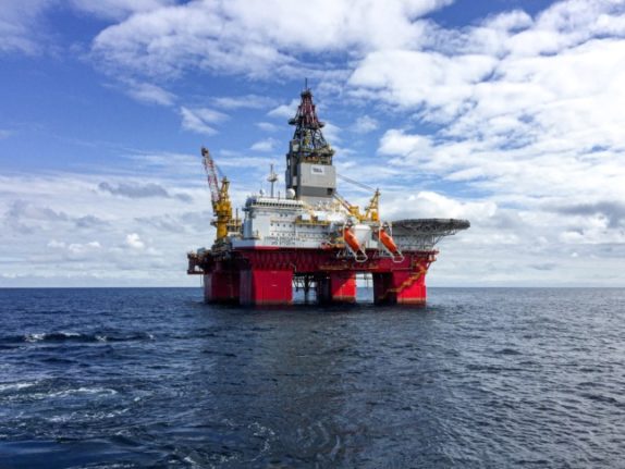 An oil rig in Norwegian waters