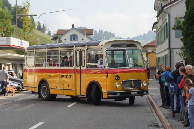 A smaller PostBus navigating Swiss towns and villages. Image: Pixabay