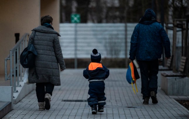 Ukrainian refugee family Berlin
