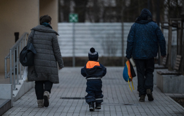 Ukrainian refugee family Berlin