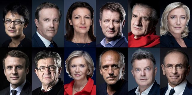 The 12 candidates competing in the French presidential election have released official campaign videos.