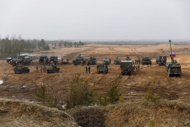 An illustration file photo showing a military exercise in Latvia.