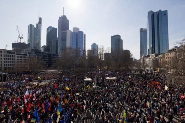 IN PICTURES: Tens of thousands of people across Germany demonstrate for peace in Ukraine