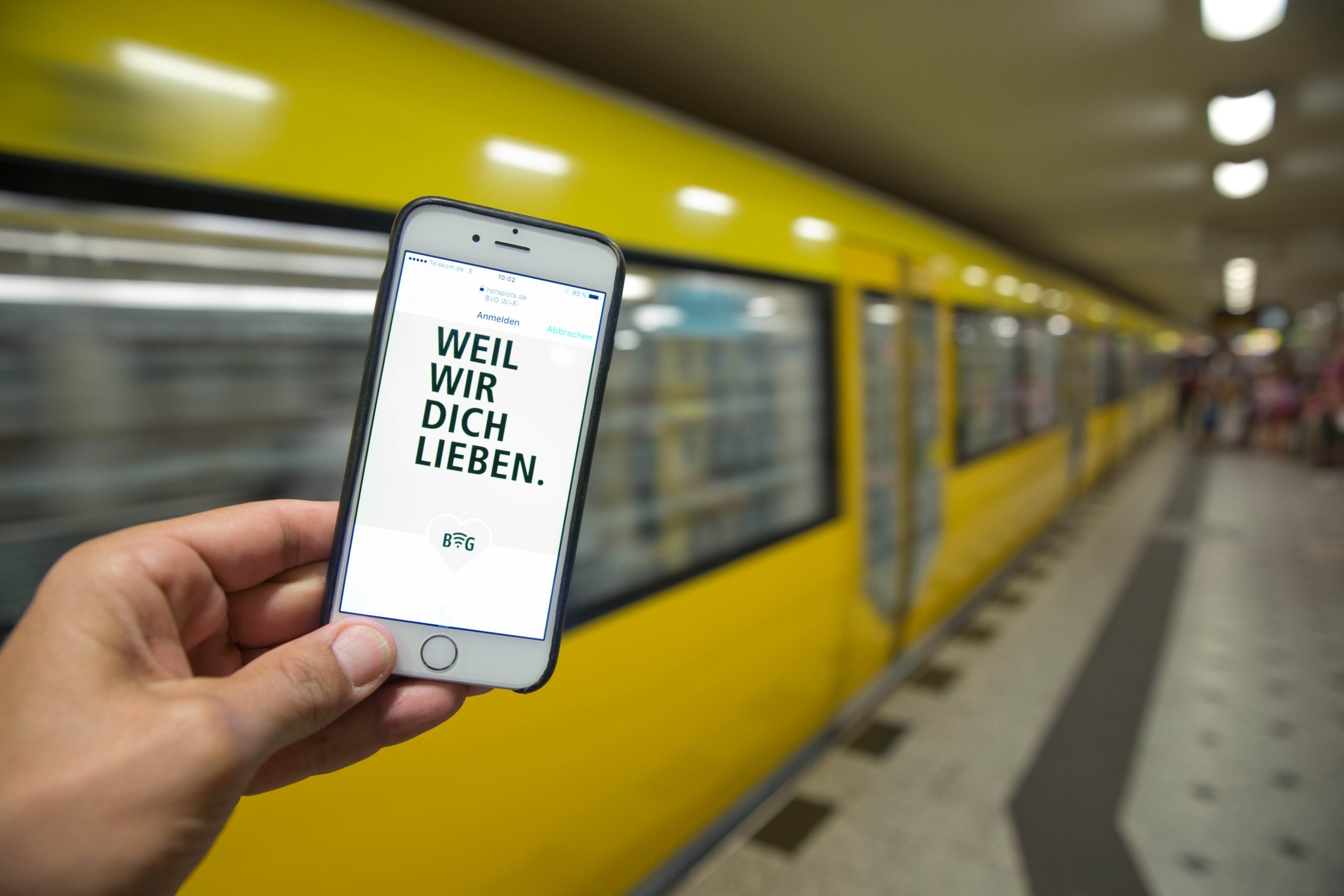 Berlin's BVG uses the informal 'du' in an advert to say "because we love you". 