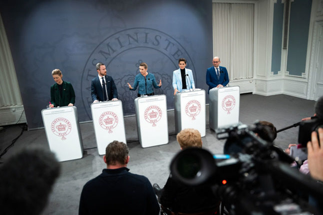Prime Minister Mette Frederiksen and party leaders