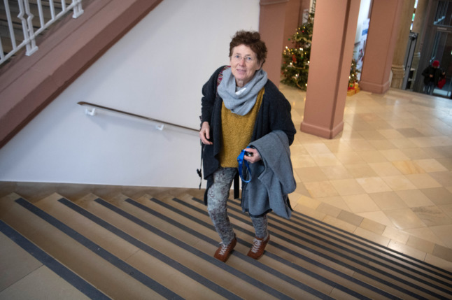 German gynaecologist Kristina Hänel attends a regional court hearing regarding her case in December 2019.
