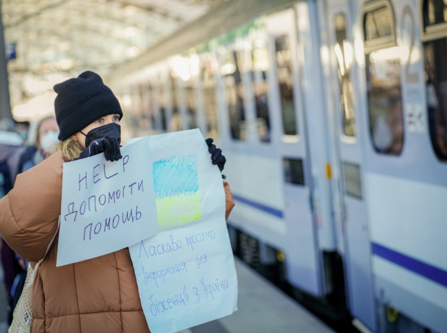 Helper for Ukrainian refugees