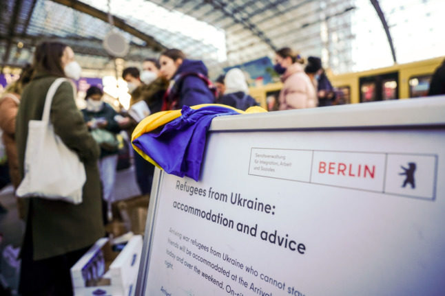 Ukrainian refugees Berlin Hauptbahnhof