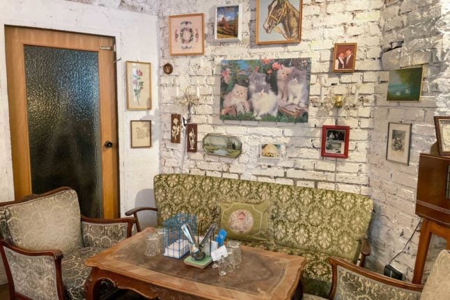 The vintage decor in Vienna's Vollpension cafe. Image: Amanda Previdelli